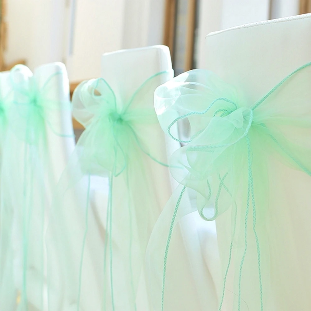 

Fajas para sillas de 18x275cm, 30 colores a elegir, banda de Organza, para bodas, fiestas, lazos,