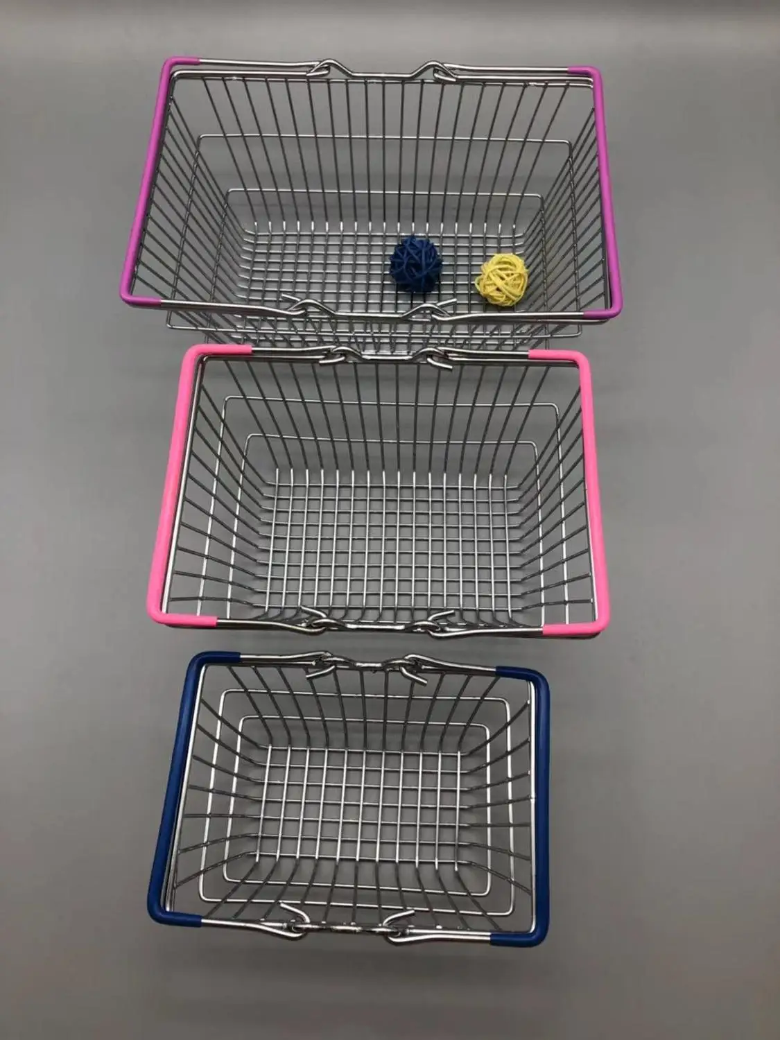 

Mini Shopping Basket Supermarket Hand Basket Kid Pretend Play Home Debris Storage Box Neatening Kids Toys