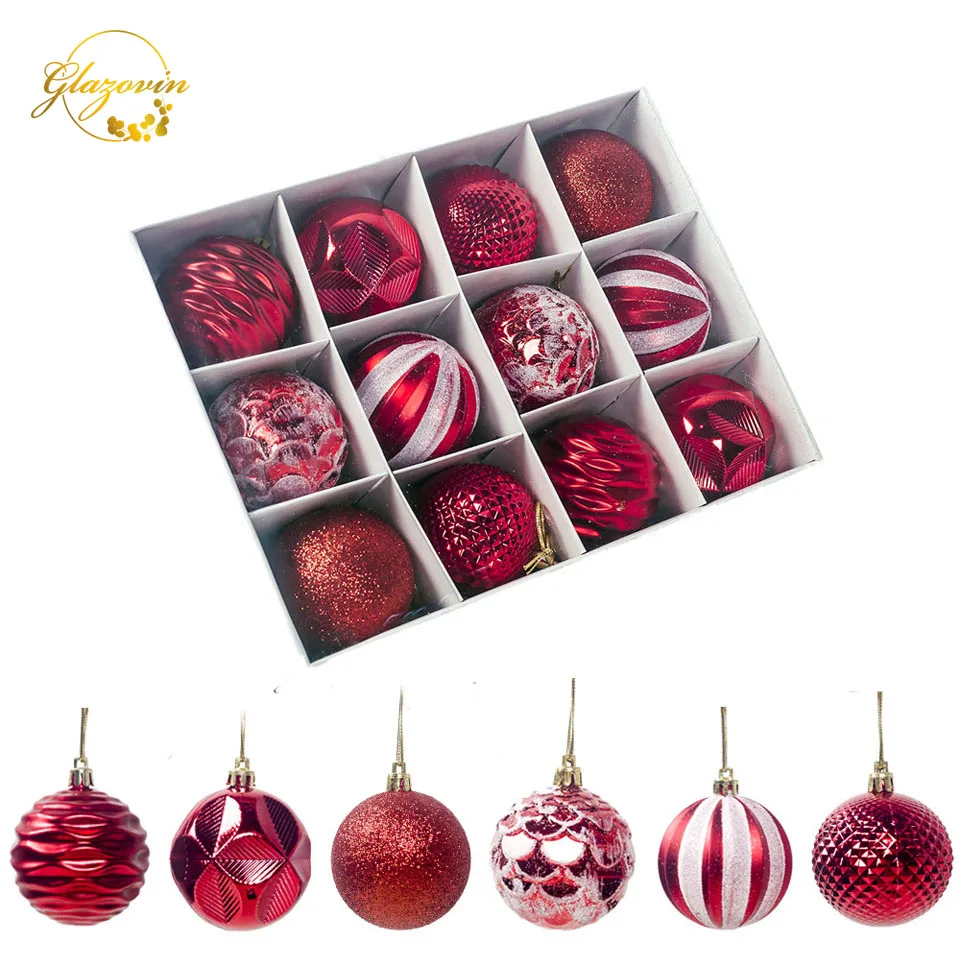 Рождественские украшения для дома 12 шт. Рождественский шар DIY рождественская