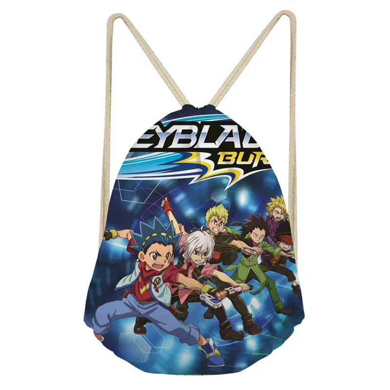 Рюкзак ThiKin Beyblade Burst для подростков, студенческие школьные сумки, дорожная сумка на плечо, аниме-игры, светильник, сумка на шнурке на заказ - Цвет: As picture