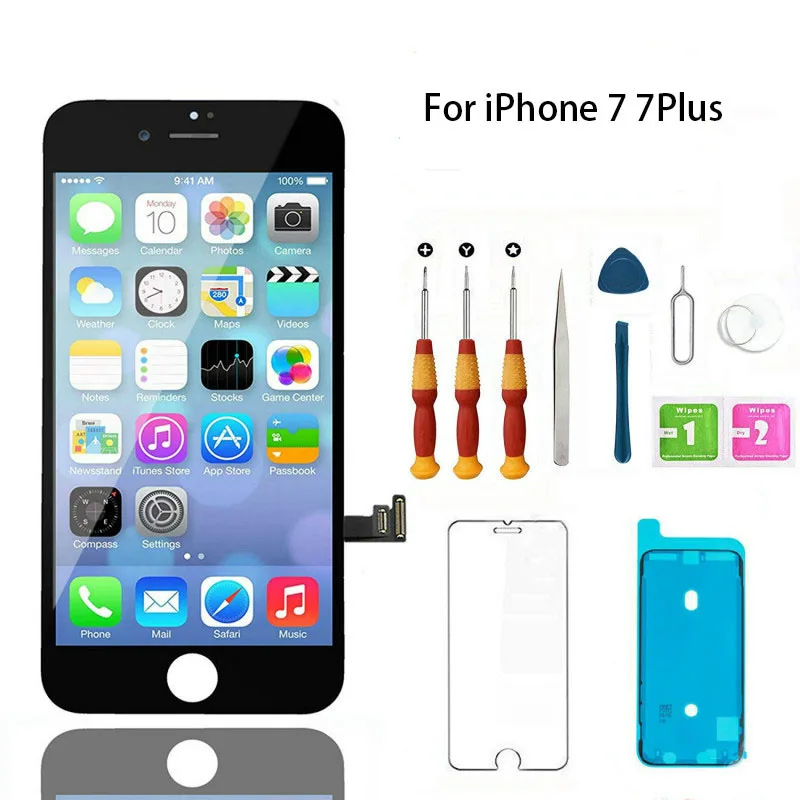 ЖК дисплей для iPhone 7 сенсорный экран дигитайзер Замена Полный Plus|Экраны мобильных