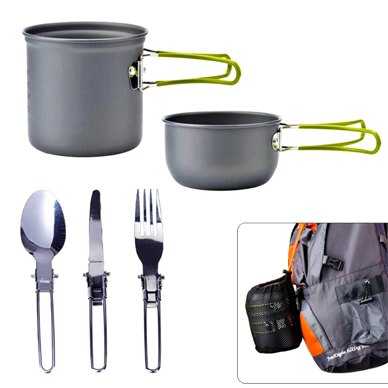 

Multifunctional Folding Camping Cookware Outdoor Tableware Ultralight Aluminum Alloy Set Hiking Picnic Travel Cooking Supplies