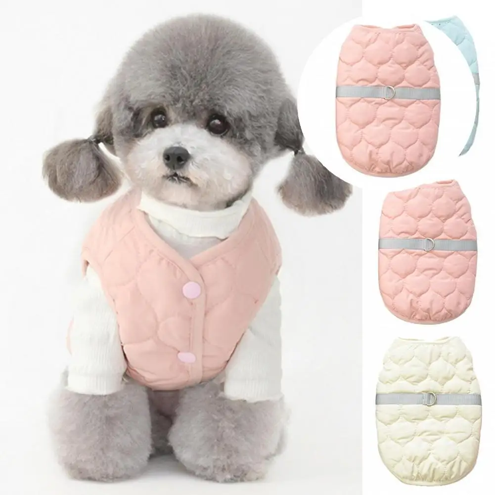 

Skin-friendly Lovely Dog Kitten Sleeveless Thickened Tops Universal Pet Clothing Round Neck Pet Accessories