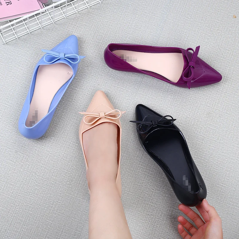 

New Adult fashion Jelly Shoes women Summer sandals casual PVC Single shoes pointy rain shoes SHW065