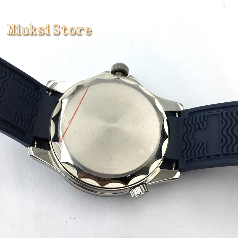 Мужские наручные часы с синим стерильным циферблатом bliger 41 мм керамическим