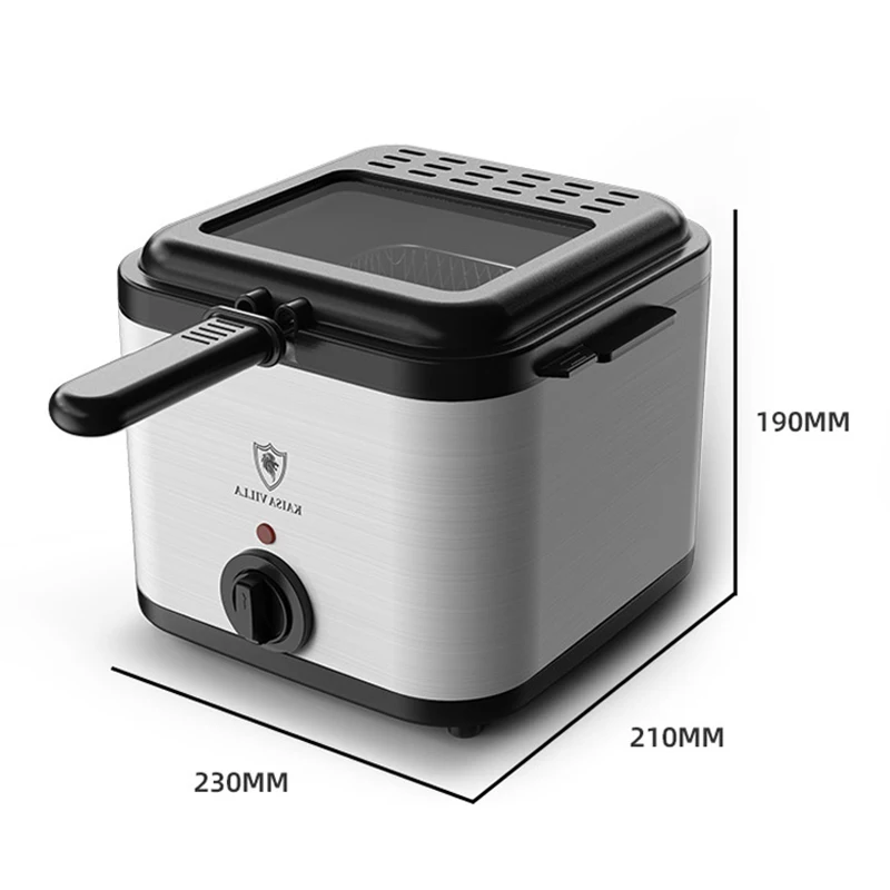 Electric Deep Fryer 2.5L French Frie Frying Machine Oven Hot Pot Fried Chicken Grill Adjustable Thermostat Kitchen Cooking enlarge