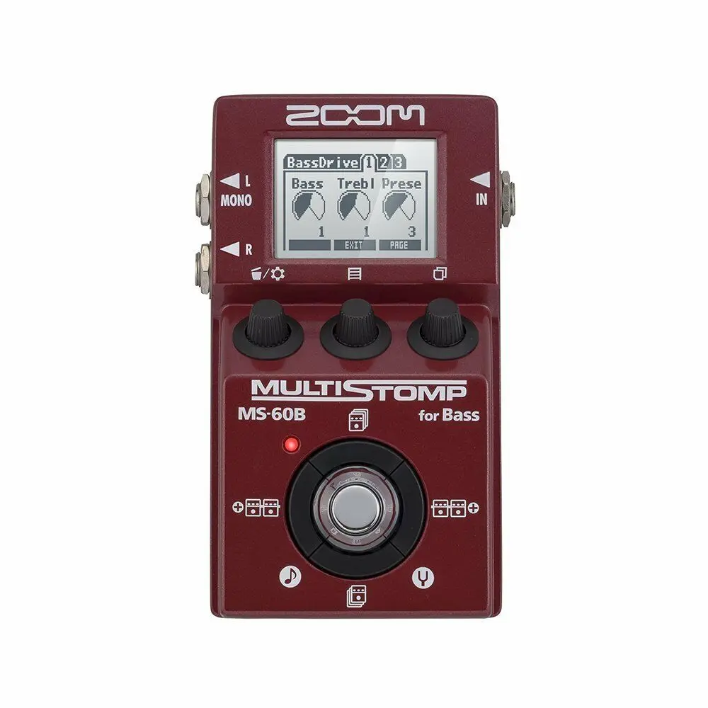 Zoom ms-60b интегрированный stomp бас-гитара однокомпонентный эффектор