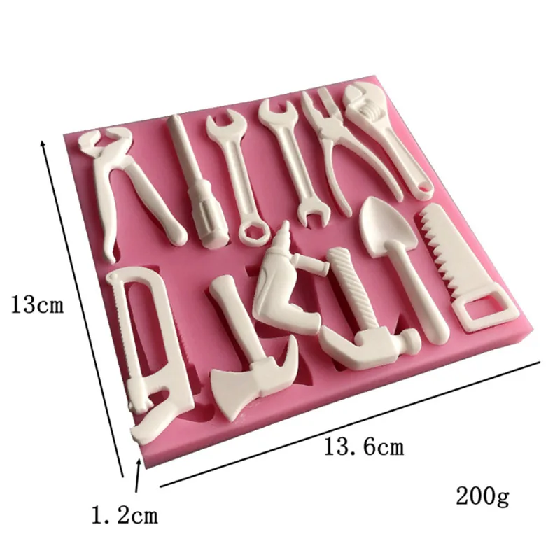 

DIY Hardware Spanner Scissors Saw Ladder Silicone Fondant Molds Household Cake Candy Chocolate Gumpast Decorating Baking Tools