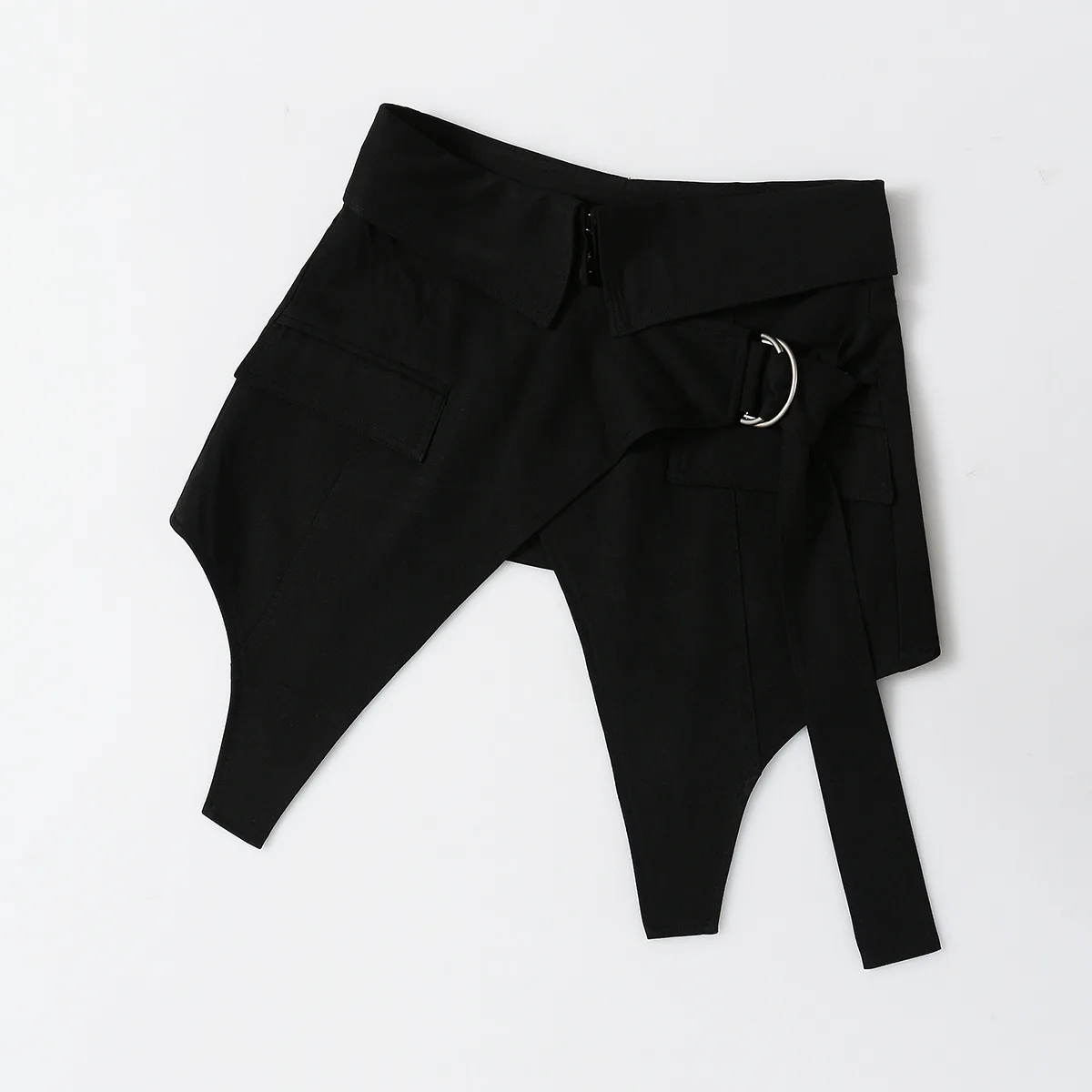 

2021 Spring and Summer New Design Irregular Fork Adjustable Skirt Black Fashion Skirt for Women