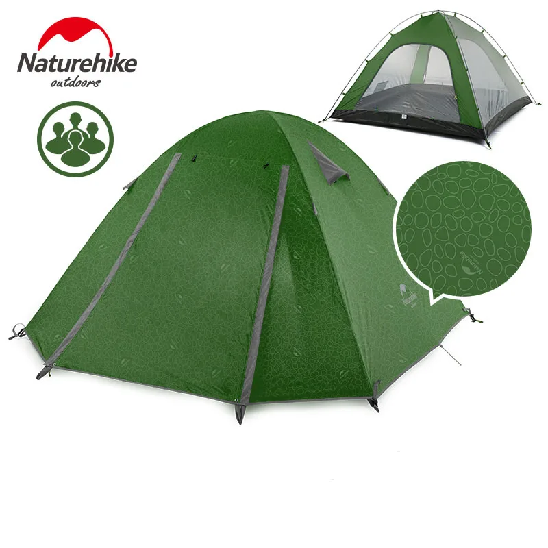Палатка Naturehike на 2 4 человек алюминиевая двухслойная водонепроницаемая и