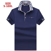 2022 brand tops polo shirt men short sleeve mens solid golf shirts camisa polos masculina casual cotton plus size 7xl 8xl 10xl