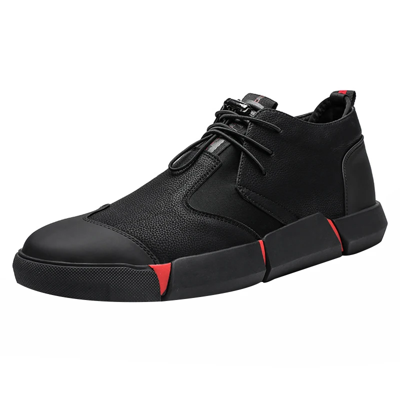 

Mens PU Leather Sneaker Lace up Breathable Casual Athletic Outdoor Shoes TC21