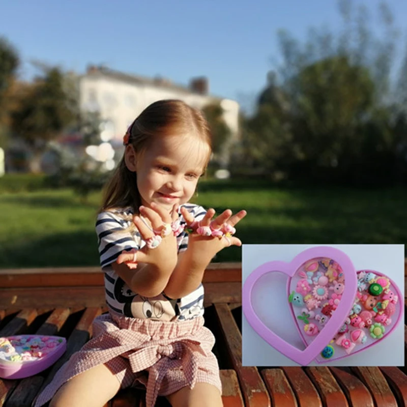 Милые Мультяшные кольца Игрушки для маленьких девочек 36 шт.|Салон красоты| |