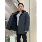 Мужская Меховая куртка, зимняя парка с подкладкой из натурального меха норки, верхняя одежда, пальто с капюшоном, размера плюс