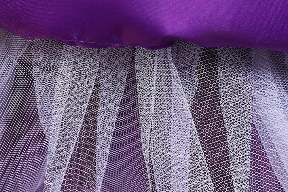 CAILENI/детское многослойное бальное платье с длинными рукавами фиолетовое