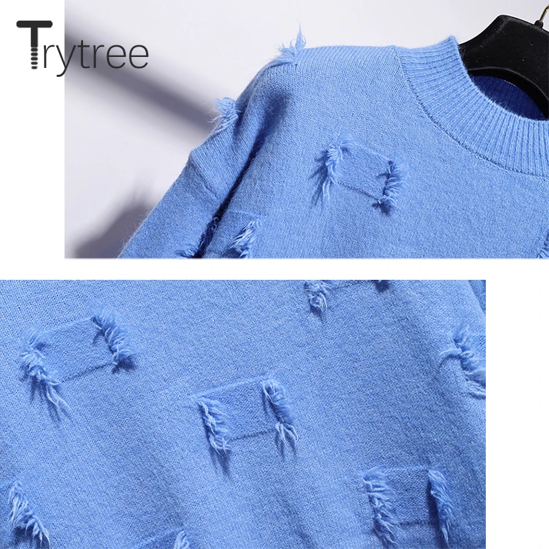 Trytree 2019 осенне зимний комплект из двух предметов повседневный однотонный