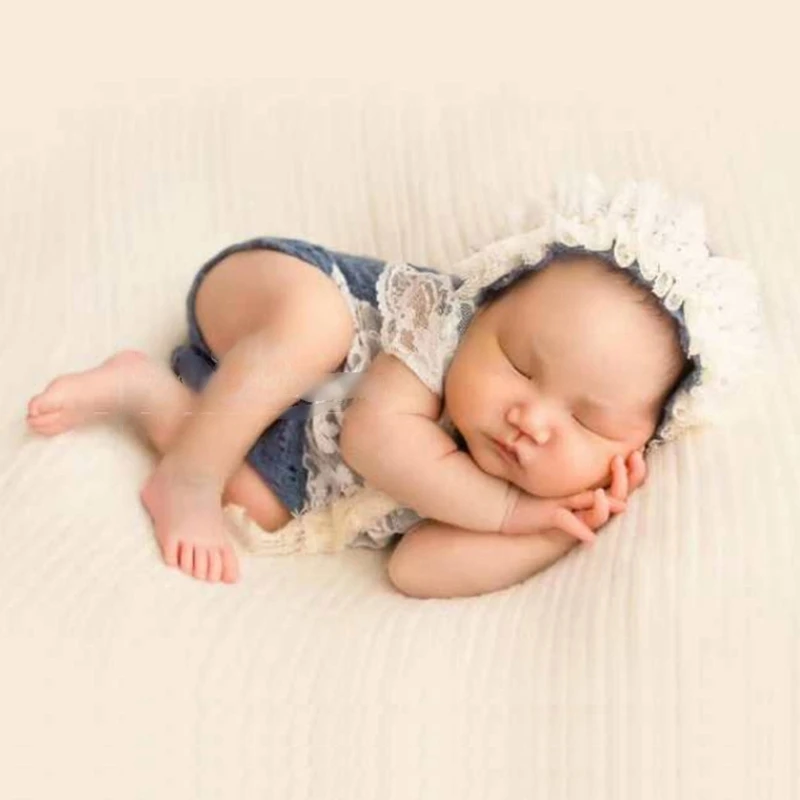 Комплект для фотосессии новорожденных детей милые вязаные крючком шапочки и