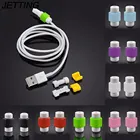 5 шт. силиконовые USB кабель протектор наушники провод шнур Защитная крышка данные Зарядное устройство линии Защитный чехол для телефона