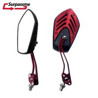 1 pair universal motorcycle rearview mirrors adjustable side rear view mirror for scooter e bike dirt bike motorbike accessories