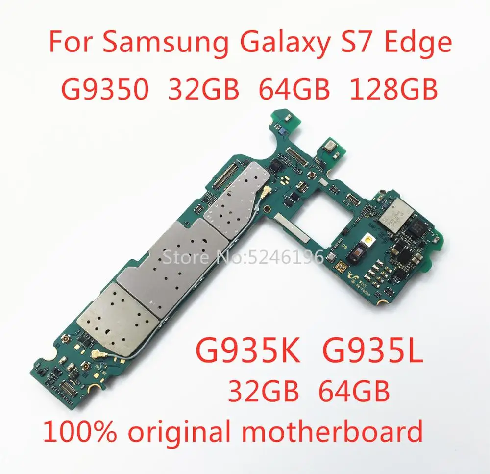 1 шт. для Samsung Galaxy S7 edge G9350 G935F G935FD G935A/V/T/P G935S G935K G935L 100% оригинальная разблокированная материнская плата, заменяющая часть