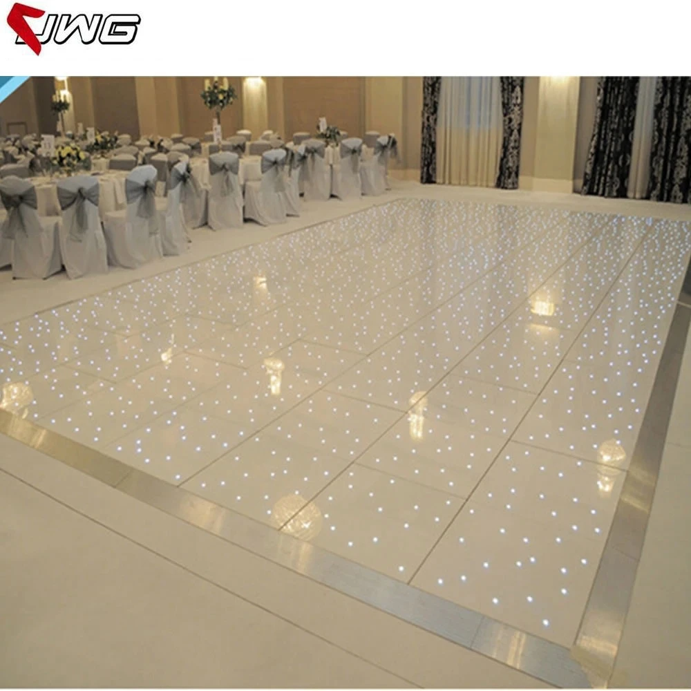 2ft*2ft Stage Color Changing Star Tiles Wedding White/Black Led Starlit Dance Floor