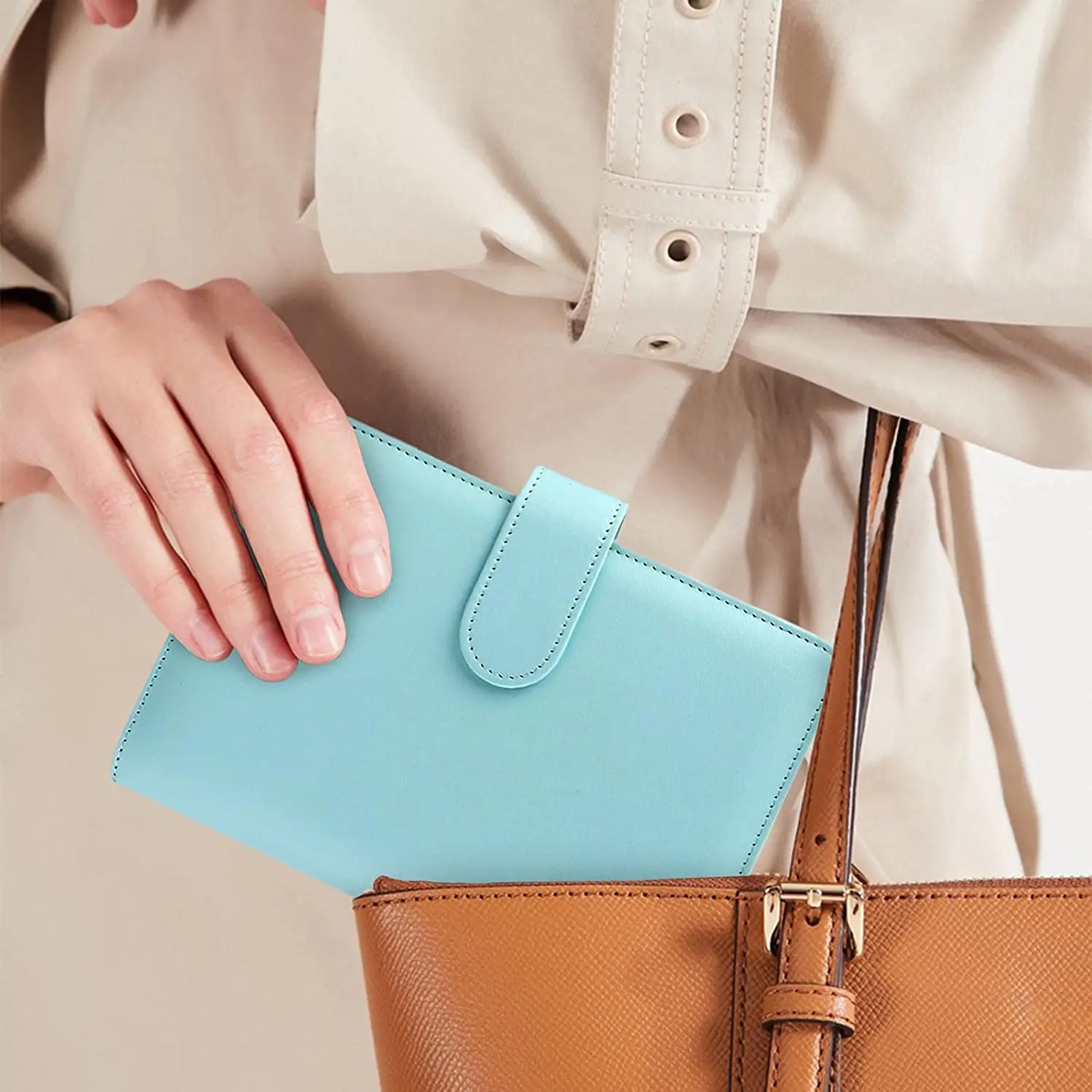 

15 Pieces Binder Budget Planner Cash Envelope Binder with Budget Envelopes A6 Binder Pockets Cash Envelope Wallet for Budgeting