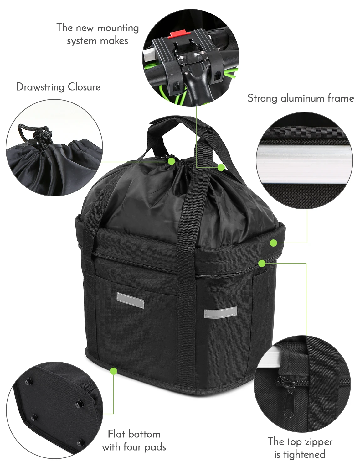 Водонепроницаемая велосипедная сумка передняя корзина для багажника велосипеда