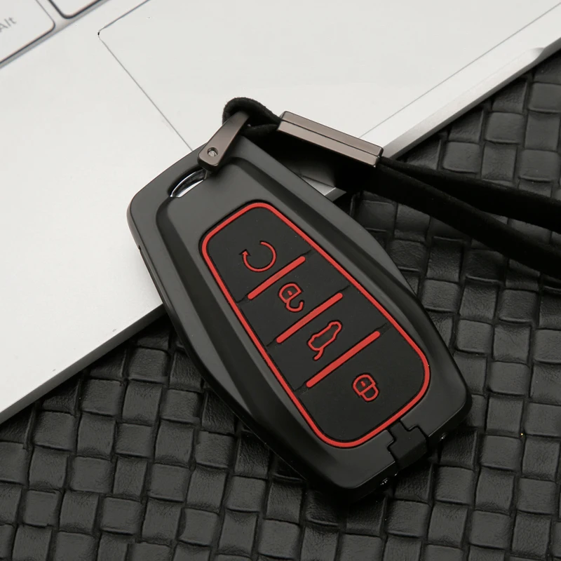 Цветной чехол из цинкового сплава и силикагеля для автомобильного ключа