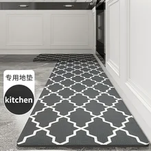 Tapis en bande de PVC de Style nordique, tapis de sol de cuisine, en cuir épais étanche et résistant à l'huile  (3)