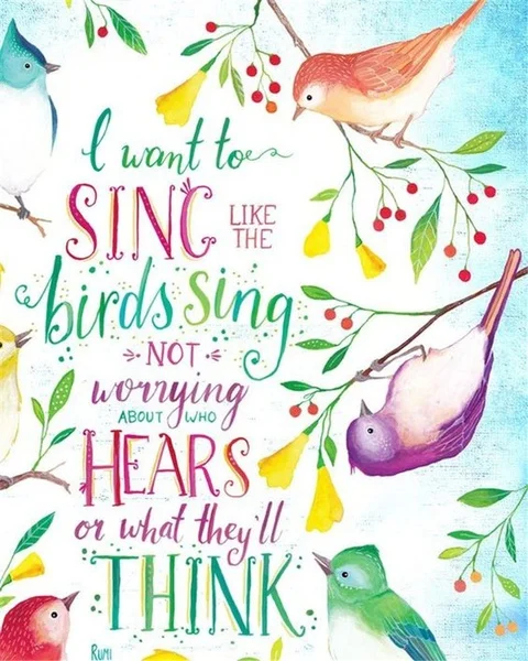 Винтажная Цитата вдохновляющая я петь птица металлический жестяной знак 8x12