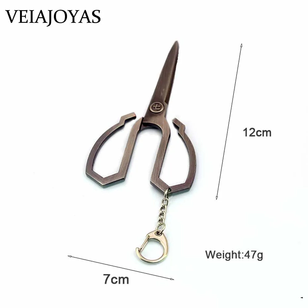 Hot Anime Assassin Scissor Seven Alloy Weapon Keychains Amulet Tag Pendant Keychain Key Rings Holder for Men Jewelry Accessories | Украшения