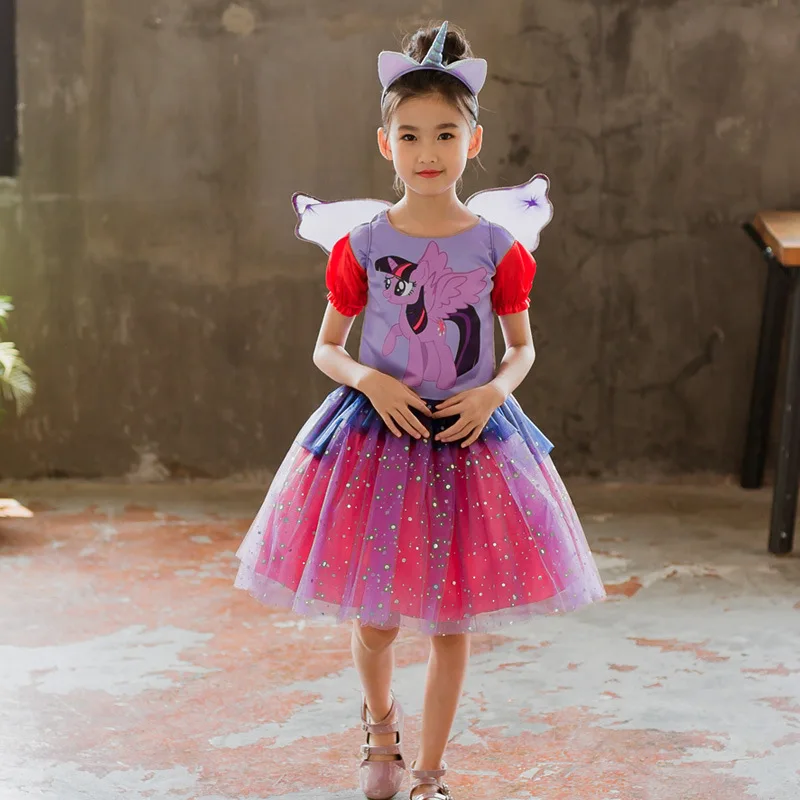 Новинка осени 2019 детская одежда на Хэллоуин детское Забавное платье принцессы с