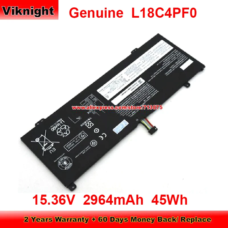 

Genuine L18C4PF0 Battery L18M4PF0 for Lenovo ThinkBook 13s-20R9008WCD 13s-20R9009TCD 14s V540S 5B10S73501 15.36V 2964mAh 45Wh