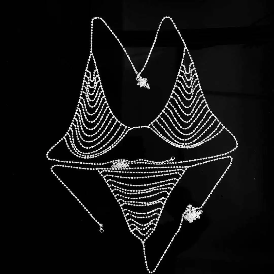 Европейские и американские женские модные трендовые пикантные стразы на цепочке