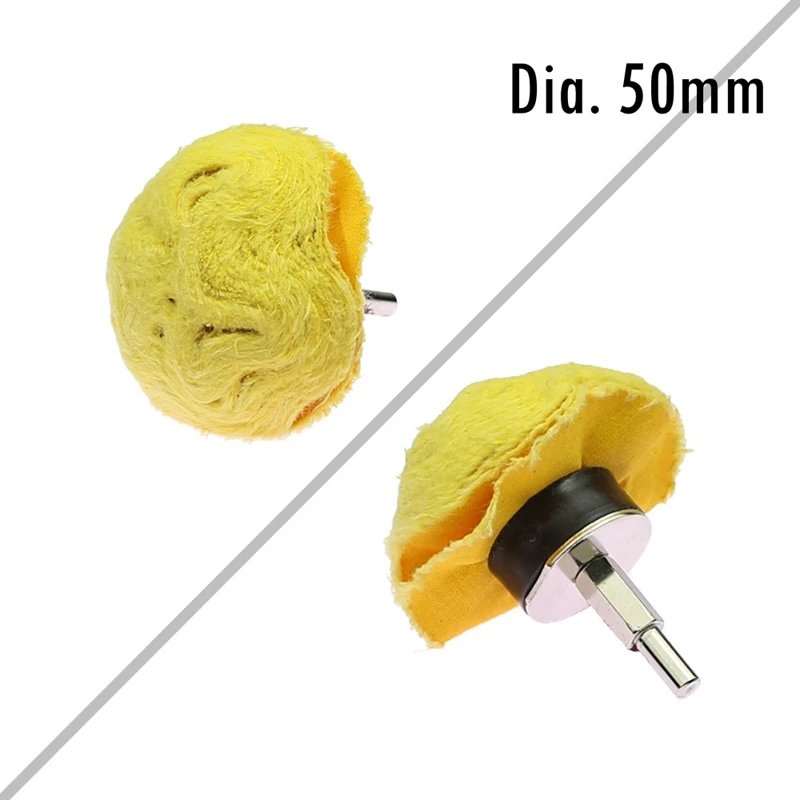 50mm yellow Mushroom 1 шт. сверло для полировки хлопка Полировка Швабра колесо для ювелирных изделий Дерево Стекло Металл мелкая зеркальная полировка - Цвет: 50mm yellow Mushroom