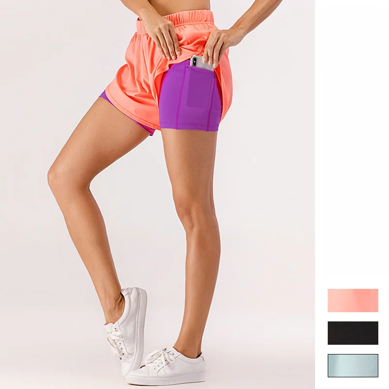 

Loose Sport Shorts Summer Running Shorts Women 2 In 1 Marathon Quick Dry Shorts Gym Breathable Yoga Shorts