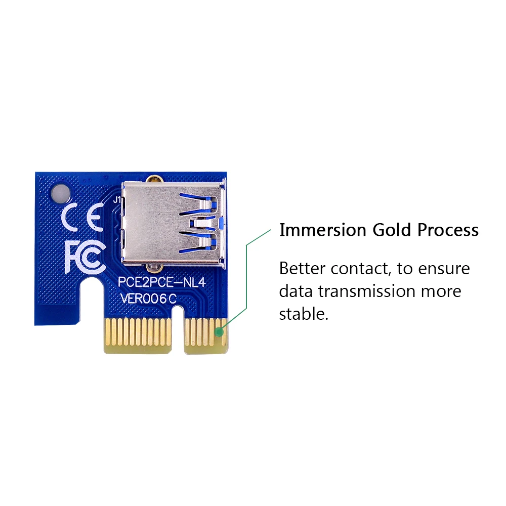 CHIPAL PCIe 4-Pin 16x to 1x Powered Riser Adapter Card 60cm USB 3.0 Cable PCI-E SATA Power GPU Ver006S | Компьютеры и офис
