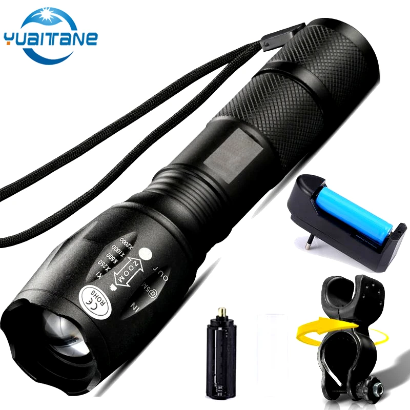 

LED Bicycle light waterproof V6 Ultra Bright Bike light 5 lighting mode zoom Flashlight riding light bicycle accessories