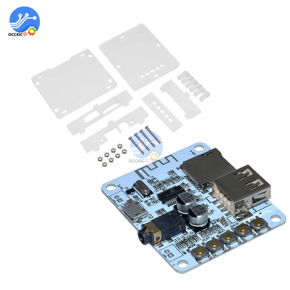 1 комплект Bluetooth 2 Аудио приемник плата с USB TF слот для карты DC 5V беспроводной