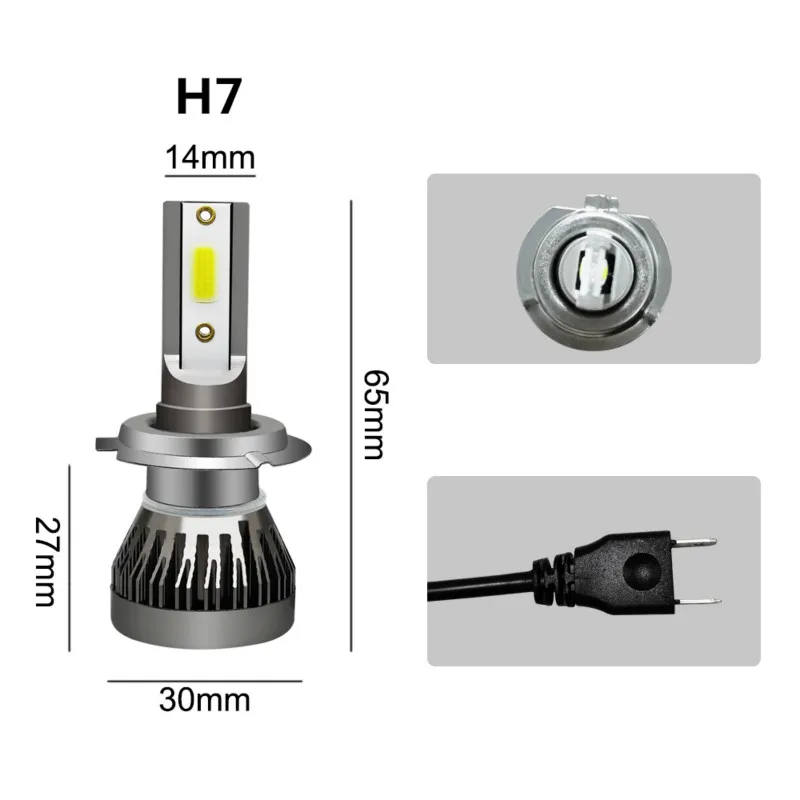 2x супер яркий H4 H7 светодиодный лампы H1 H11 HB3 9005 HB4 9006 светодиодный фар автомобиля 9000LM/пара 36 Вт авто фары 6000 белый для автомобильной фары