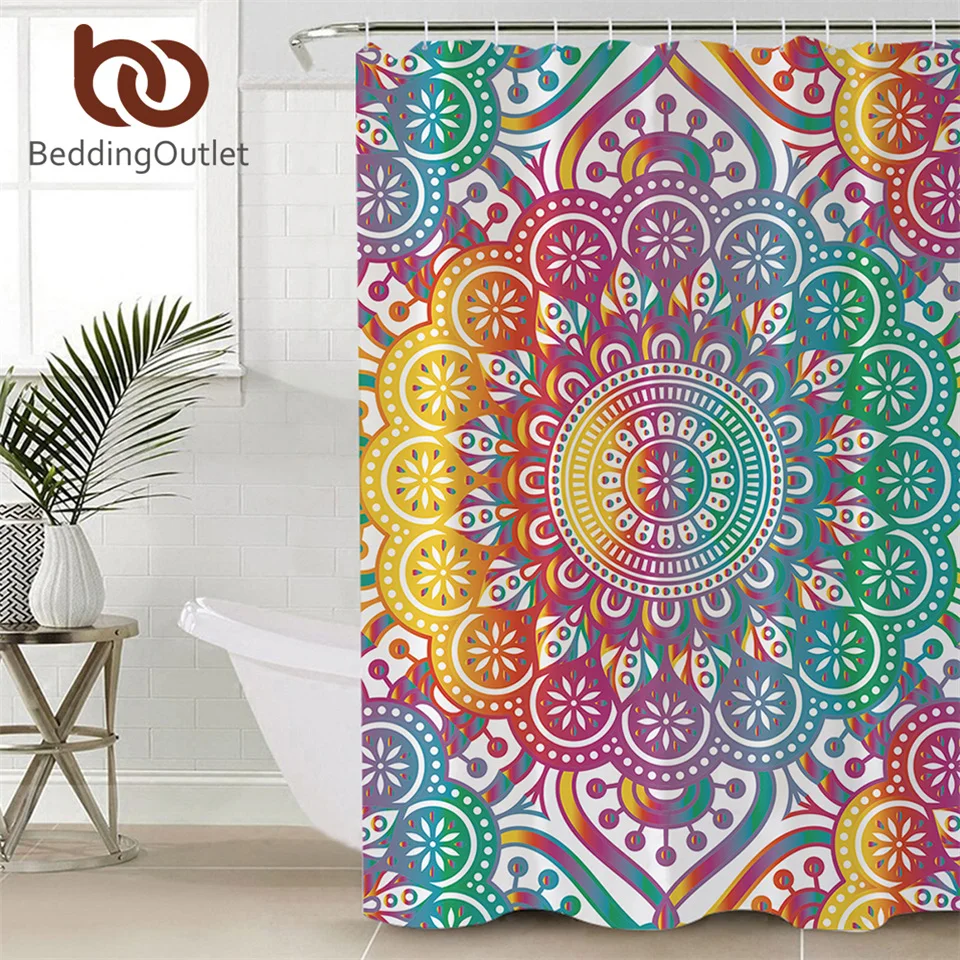 Постельное белье на выход Мандала занавеска для душа цветная Цветочная ванной