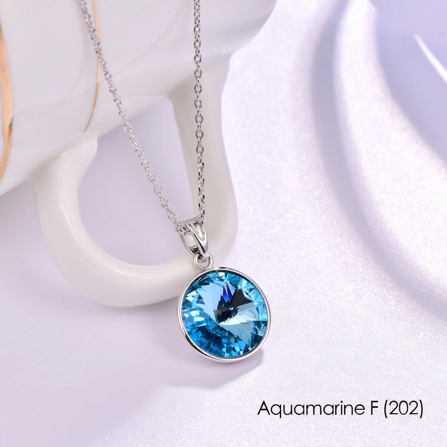 Ожерелье с кристаллами Swarovski, новая мода, круглый камень Bella RIVOLI, ожерелье с кулоном для женщин, элегантные вечерние ювелирные изделия на свадьбу