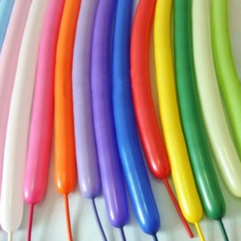 

100 шт. Разноцветные длинные воздушные шары для самостоятельного изготовления, модели клоуна, детские игрушки, шары для свадьбы, вечеринки, д...