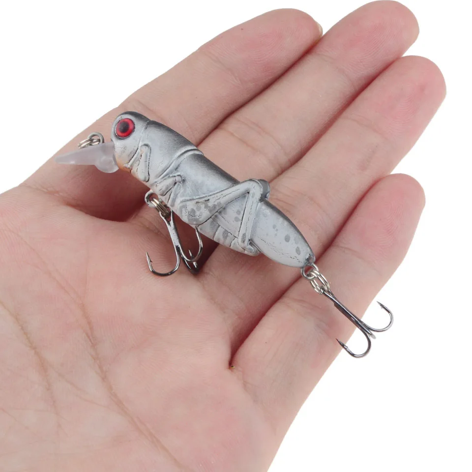 1-2pcs 55mm/3.5g insect fishing lures simulation grasshopper Wobblers Crankbaits Carp Hard Artificial squid bait Fishing Tackle | Спорт и