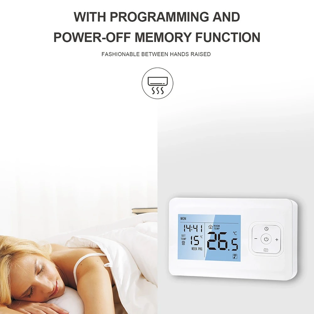 

Water Heating Temperature Controller Digital Wifi For Warm Wall-Hung Stove Accessories Supplies Mounted Programmable Thermostat