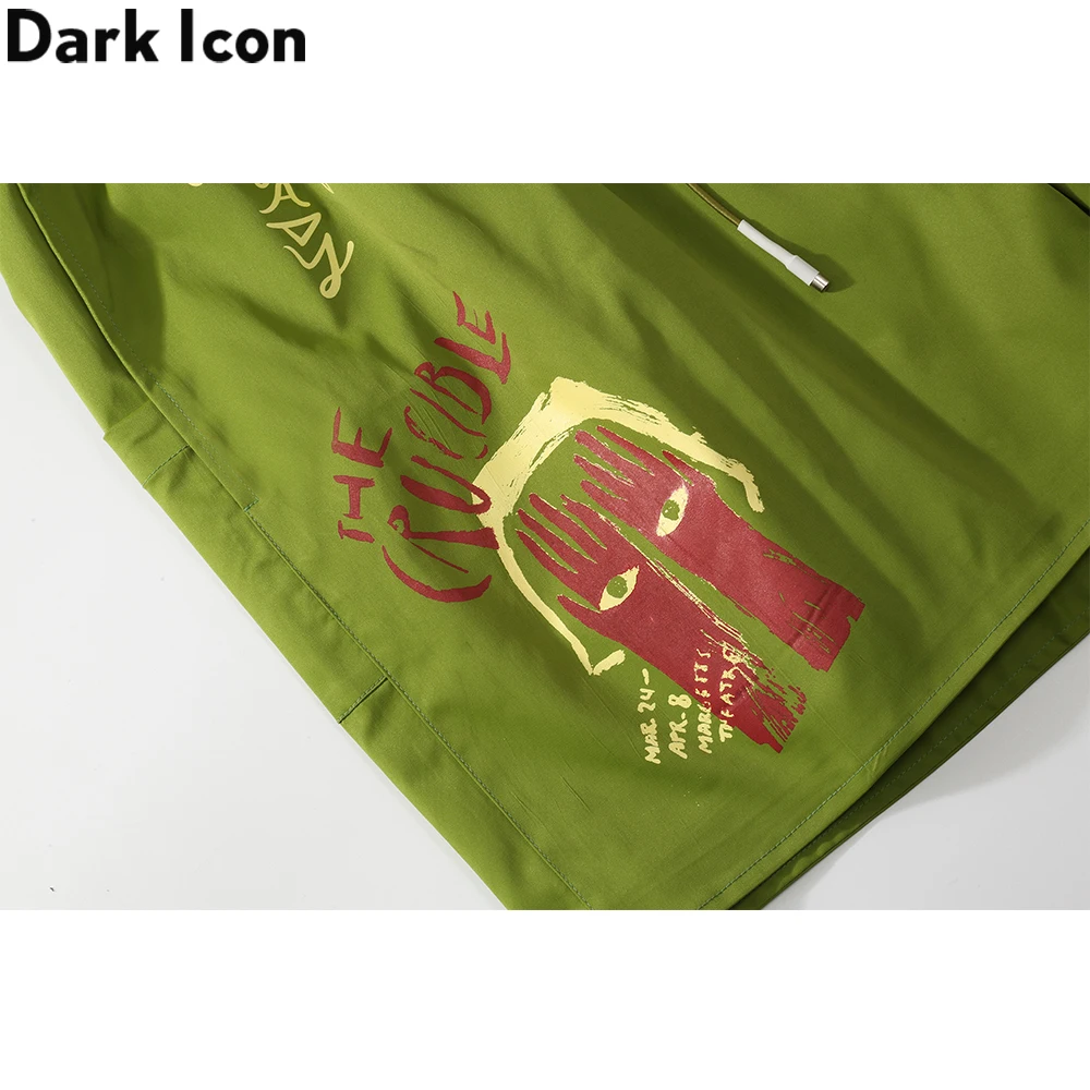 

Dark Icon Printed Casual Shorts for Men Summer Elastic Waist High Street Men's Shorts 4 Colors