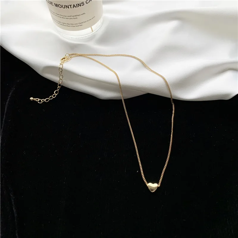 Корейская романтическая простая однотонная цепочка из сплава металлическая