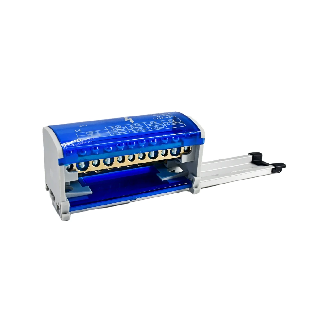 

Din Rail Terminal Block Distribution Block Box WKH211 Modular Screw Connection Power Universal Electric Wire Junction Box