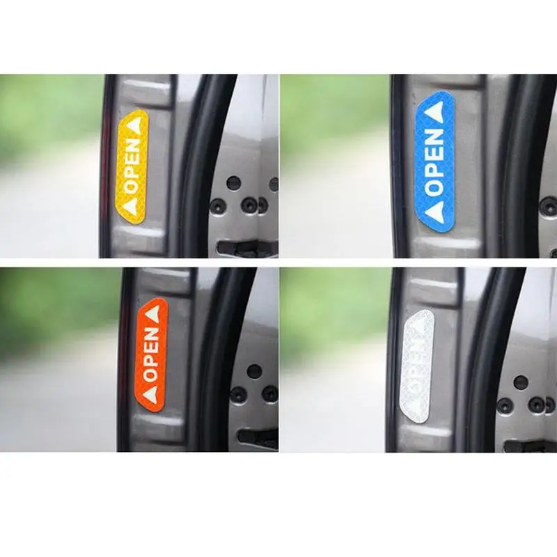 

Door opening stickers, door reflective warning stickers, diamond-level anti-collision strips, four packs