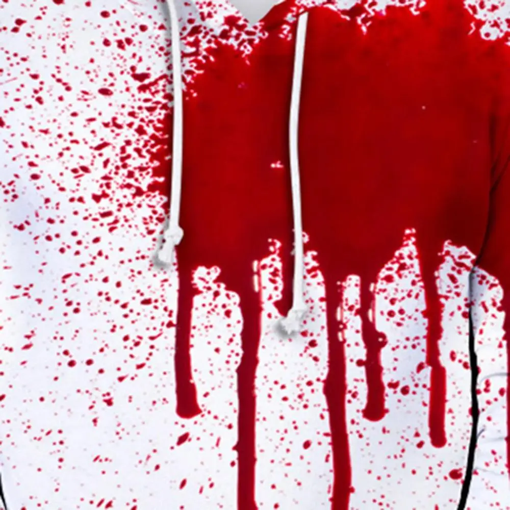 Мужская и женская мода Хэллоуин 3D принт вечерние с длинным рукавом капюшоном